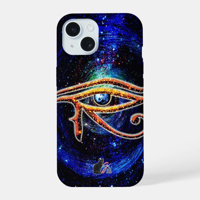 Horusauge iPhone 15 Hülle (Rückseite)