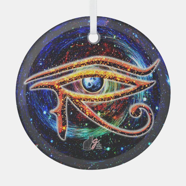 Horusauge Ornament Aus Glas (Vorderseite)