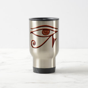 Horusreisklemme mit scharfen Augen Reisebecher