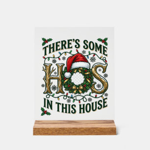 Hos Haus Weihnachtskranz Weihnachtsmann Hut Lichte Acrylschild
