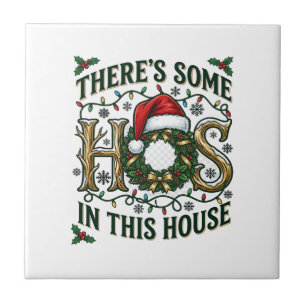 Hos Haus Weihnachtskranz Weihnachtsmann Hut Lichte Fliese