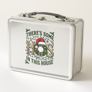Hos Haus Weihnachtskranz Weihnachtsmann Hut Lichte Metall Brotdose
