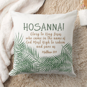 HOSANNA Palm Sunday Square Kissen