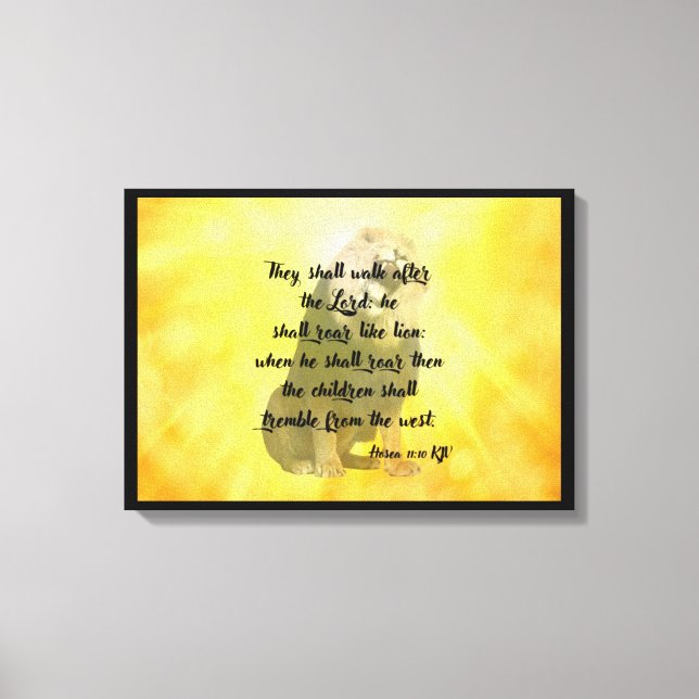 Hosea 11:10 Bibel Verse Bibel Leinwand Kunst, Dich (Vorderseite)