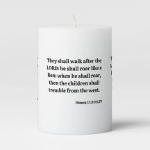 Hosea 11:10 KJV Bible Verse Säulenkugel