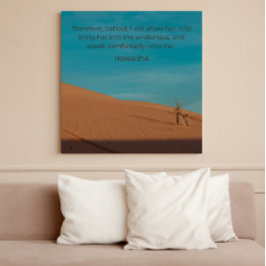 Hosea 2:14 KJV Wall Art – Desert Faith Collection Poster