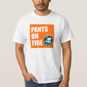 Hosen Hillary Clinton auf Feuer-T - Shirt