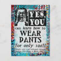 Hosen tragen - Lustige Vintage-Werbung