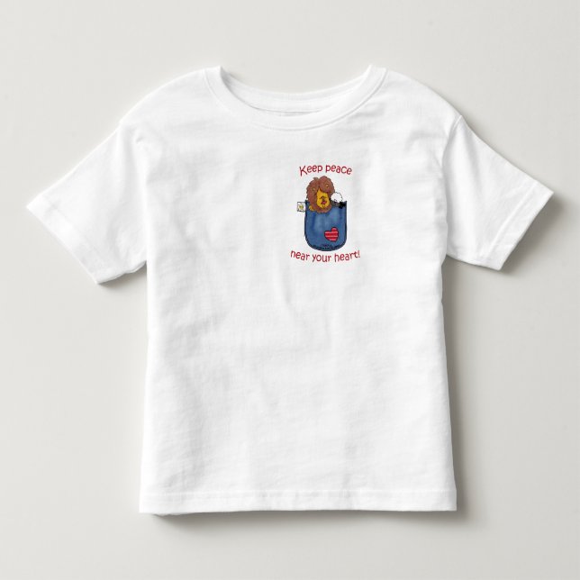 Hosentaschen für Löwen und Lamm Kleinkind T-shirt (Vorderseite)