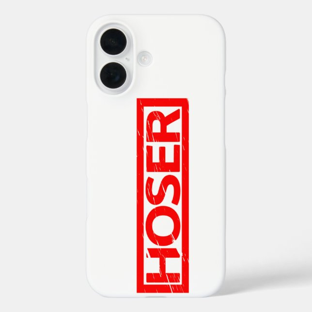 Hoser-Briefmarke iPhone 16 Hülle (Rückseite)