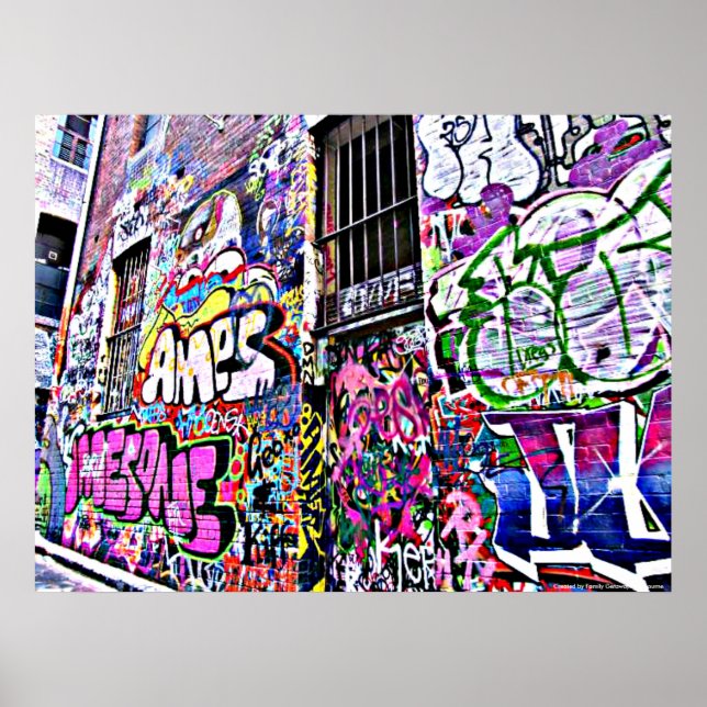 Hosier Lane Street Artwork - Melbourne, Australien Poster (Vorne)