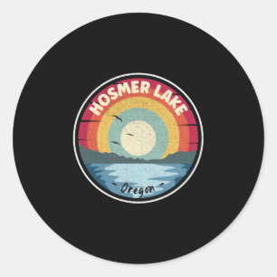 Hosmer Lake Oregon Farbenfrohe Szene Runder Aufkleber