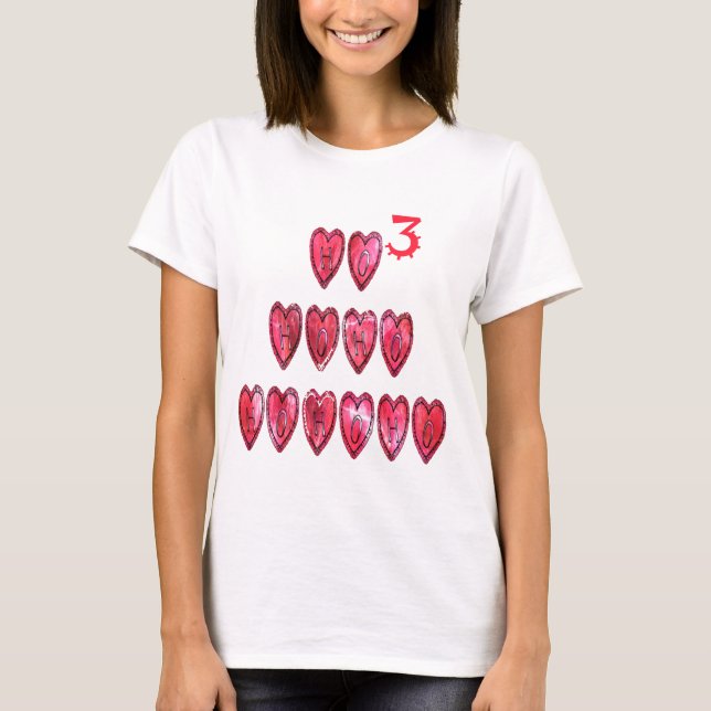 Hospho Hearts Santa Cool T-Shirt (Vorderseite)