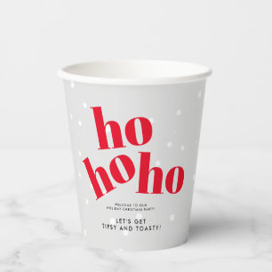 Hospho Let's Get Tipsy and Toasty Christmas Party Pappbecher