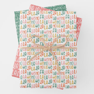 Hospho niedlicher Spaß, farbenfroh Weihnachten Geschenkpapier Set