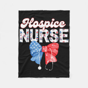 Hospice Nurse, Coquette Bow Stethoscope, 4. Juli Fleecedecke