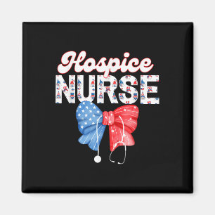 Hospice Nurse, Coquette Bow Stethoscope, 4. Juli Magnet