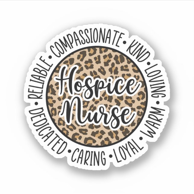 Hospice Nurse, Hospice RN Nurse Apprecife Geschenk Aufkleber (Vorderseite)
