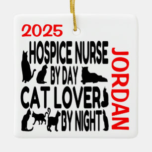 Hospice Nurse Lieben Cats CUSTOM Keramikornament