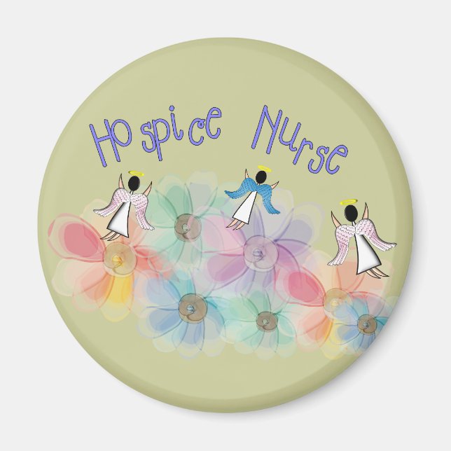 Hospice Nurse WHISPY Angels Design Magnet (Vorne)