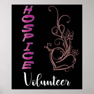 Hospice Volunteer Geschenk Frauen Männer Krankenpf Poster