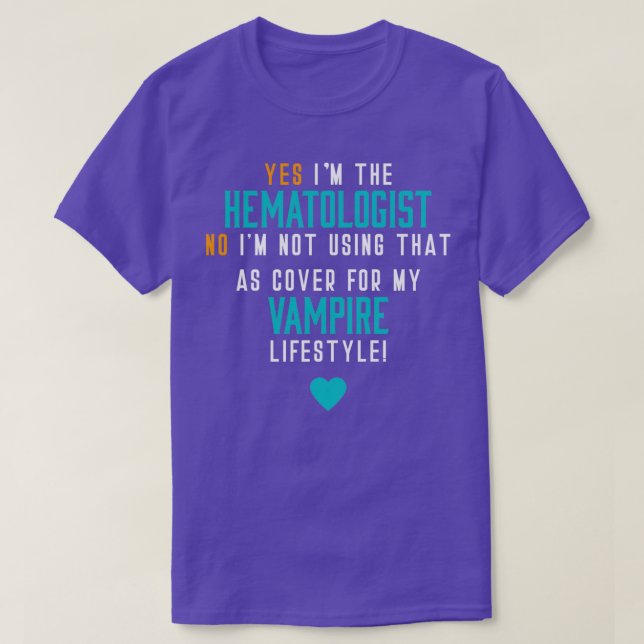 Hospital Hematologist T-Shirt (Design vorne)