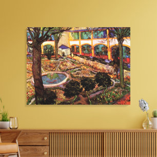 Hospital in Arles - Hof von Vincent van Gogh Leinwanddruck