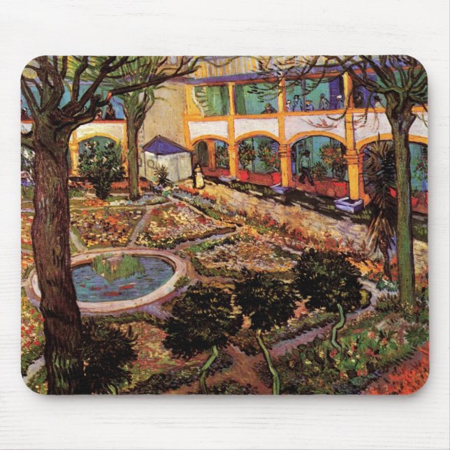 Hospital in Arles - Hof von Vincent van Gogh Mousepad (Vorne)