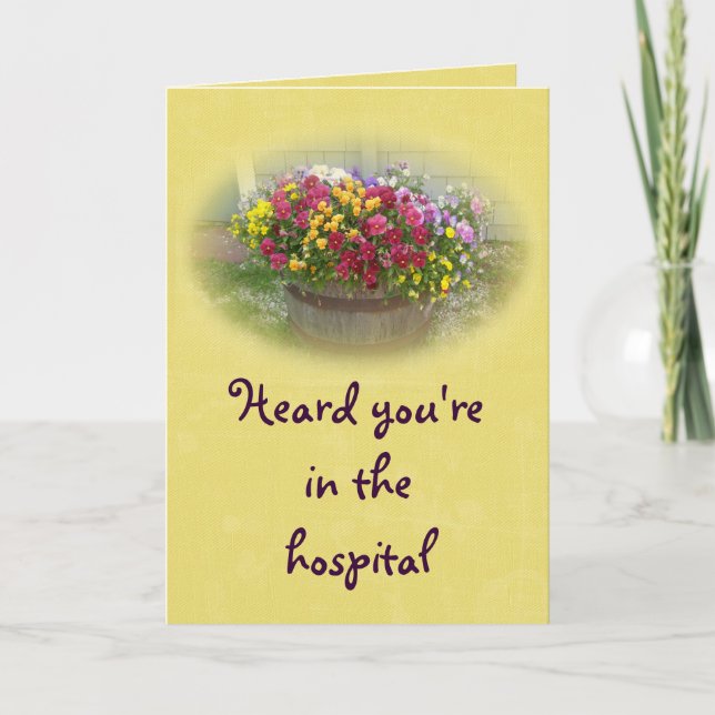 Hospital-Körbchen für Blüten Karte (Vorderseite)