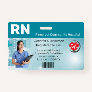 Hospital Medical Employee Photo ID Ausweis