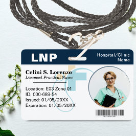 Hospital Medical Employee Photo ID Badge – Navy Ausweis