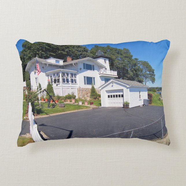 Hospital Point Lighthouse MA Accent Coussin (Devant)