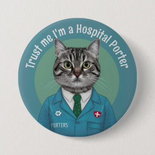 Hospital Porter, medizinischer Beruf, medizinische Button