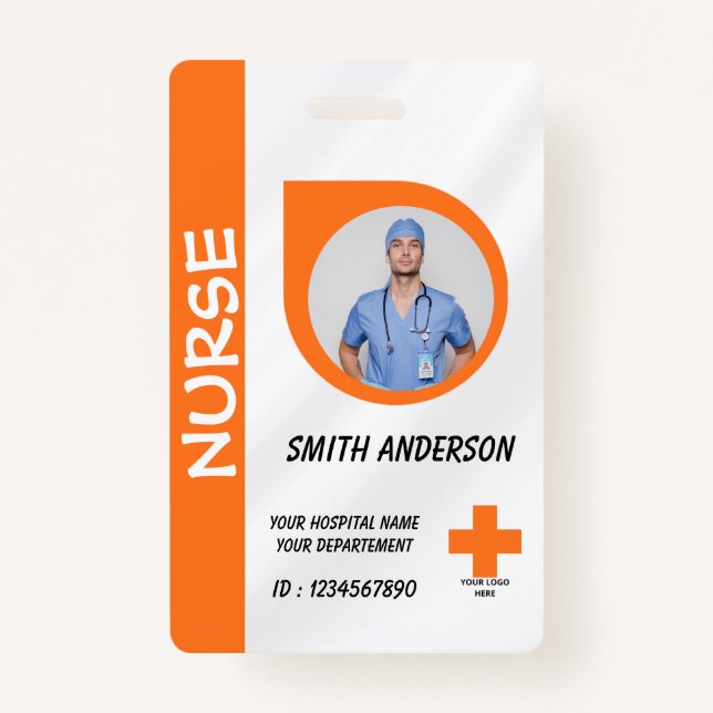 Hospital Staff Photo ID Badge Ausweis (Vorderseite)