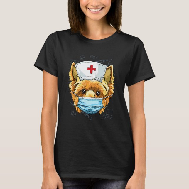 Hospital Yorkshire Terrier ER Nurse LPN RN Nurse L T-Shirt (Vorderseite)