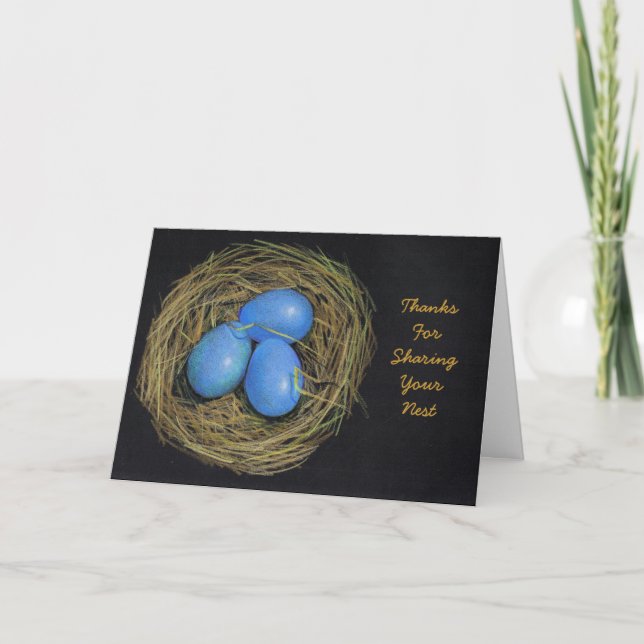 HOSPITALITÉ MERCI : OEUFS D'OISEAU, NEST : ART (Devant)