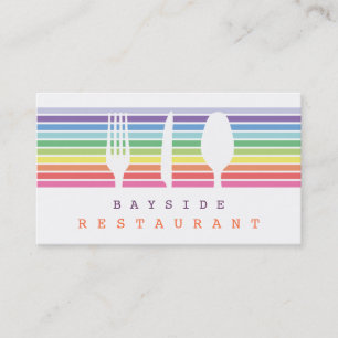 Hospitality Food Fork Spoon Knife Business Card Visitenkarte