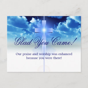 Hospitality: Illuminated Cros "Glad You Nocke" Car Postkarte