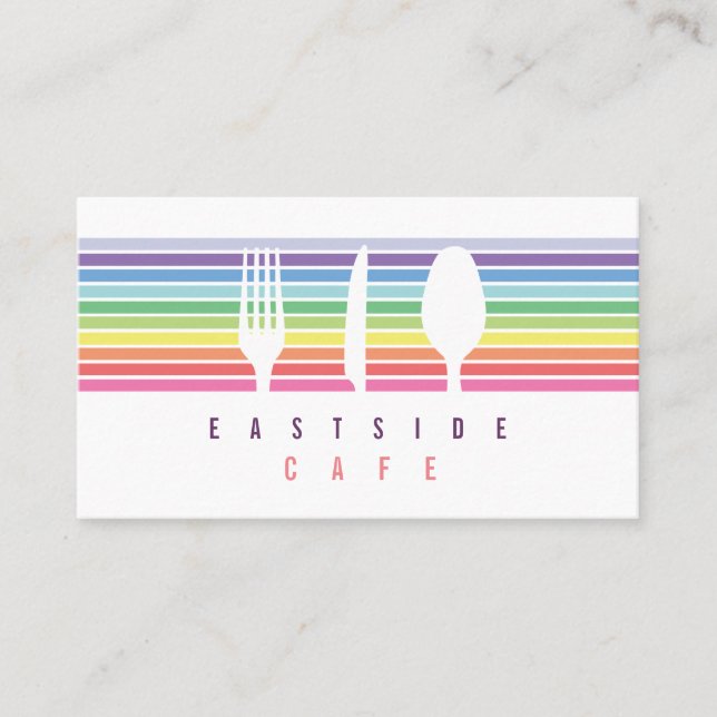 Hospitality Restaurant Café Koch Business Card Visitenkarte (Vorderseite)