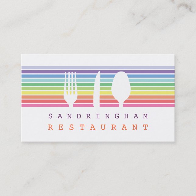Hospitality Restaurant Café Koch Business Card Visitenkarte (Vorderseite)