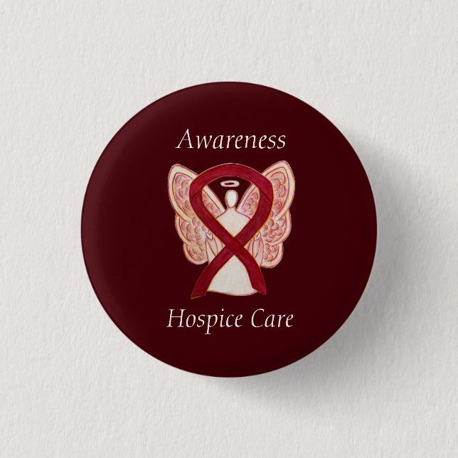 Hospitalpflege Engel Awareness Ribbon Buttone Button (Vorderseite)