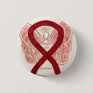Hospitalpflege Engel Awareness Ribbon Buttone Button