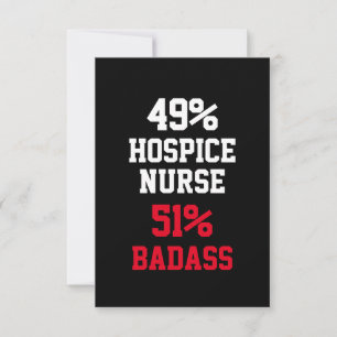 Hospiz-Krankenschwester-Badass-Karte Karte