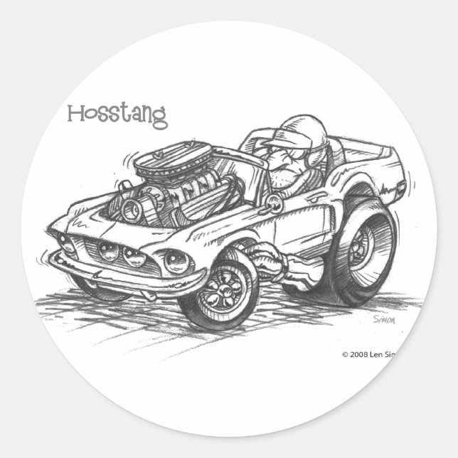 Hosstang Runder Aufkleber (Vorderseite)