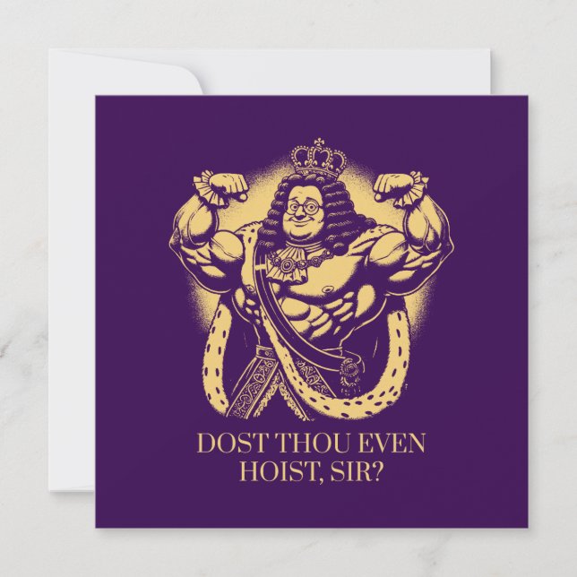Host du überhaupt, Sir?" Funny Louis XIV Gym Einladung (Vorderseite)