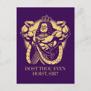 Host du überhaupt, Sir?" Funny Louis XIV Gym Postkarte