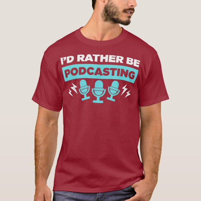 Host-ID des Podcasters ist eher Podcasting T-Shirt (Vorderseite)