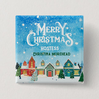Hostess Button - Weihnachtsthema