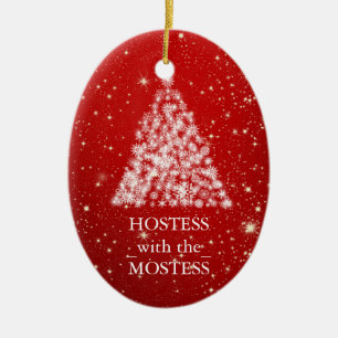 Hostess mit Mostess Weihnachten Xmas Keramik Ornament