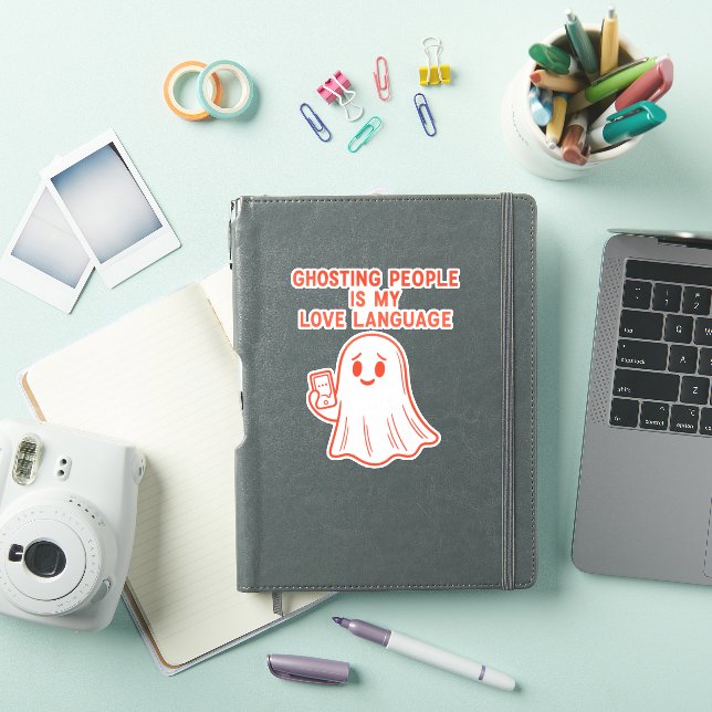 Hosting People ist meine Liebe - Funny Ghost - Aufkleber (iPad Hülle)